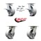 Service Caster 6 Inch Kingpinless Semi Steel Wheel Caster Swivel Locks 2 Brakes SCC, 4PK SCC-KP30S620-SSR-SLB-BSL-2-BSL-2 - alternate 5
